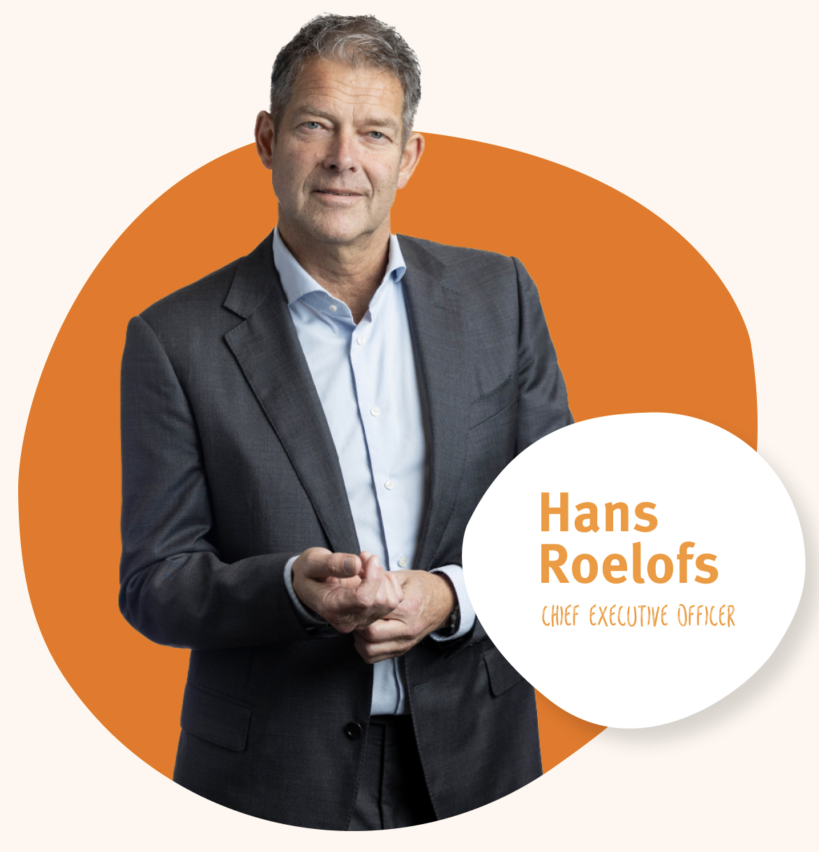 Refresco's CEO looking at the Camera